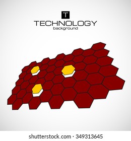Abstract science hexagon background. Vector illustration.