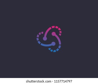 Abstract science logo design. Tech, lab logotype vector sign.