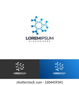 abstract science logo simple and elegant concept logo template