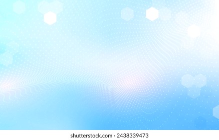 Resumen Ciencia y Medicina con partículas y hexágonos moléculas de estructura. Patrón de la red científica, líneas y puntos de conexión. Tecnología digital. Todos los grandes datos. Asistencia sanitaria. Vector EPS10.