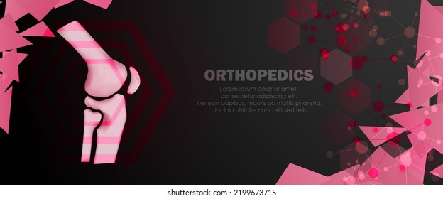Abstract science medical orthopedics of knee and joint injury. The concept for hospital and research.
