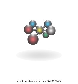 Abstract science Molecule,Vector illustration