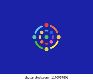 Abstract science tech logotype. Social media vector logo