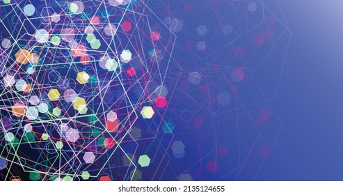 Abstract science tech network background