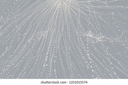 Resumo de ciência ou tecnologia. Matriz com partículas dinâmicas. Ilustração vetorial.