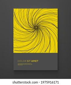 Abstract science or technology background. Array with dynamic particles. Vector illustration.