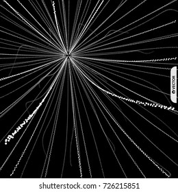 Abstract science or technology background. Array with dynamic particles. Vector illustration.