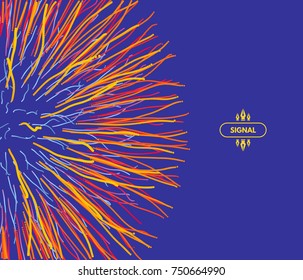 Abstract science or technology background. Array with dynamic particles. Vector illustration.