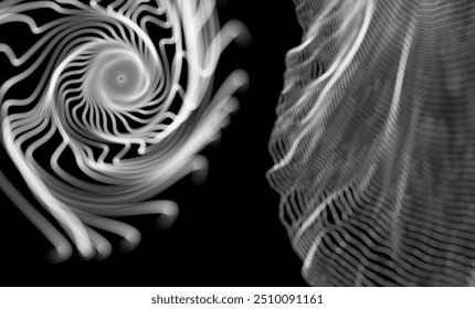 Abstract science or technology background. Blurred dark design. 3d vector illustration. Design for banner, flyer, poster, cover or brochure.