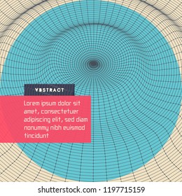 Abstract science or technology background. Cover design template. Network illustration. 3D grid surface.