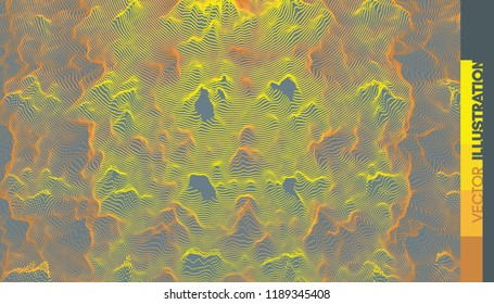 Abstrakter wissenschaftlicher oder technologischer Hintergrund. Grafikdesign. Netzwerk-Illustration mit Teilchen. 3D-Rasteroberfläche. 