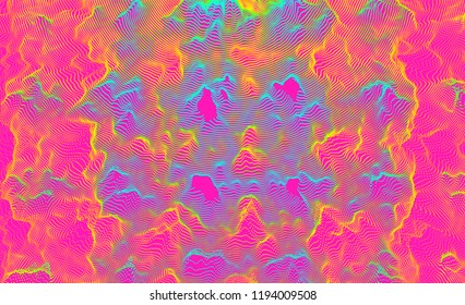 Abstrakter wissenschaftlicher oder technologischer Hintergrund. Grafikdesign. Netzwerk-Illustration mit Teilchen. 3D-Rasteroberfläche. 