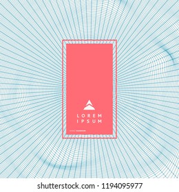 Abstract science or technology background. Graphic design. Network illustration. 3D grid surface.