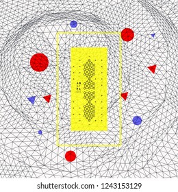 Abstrakter wissenschaftlicher oder technologischer Hintergrund. Grafikdesign. Netzwerk-Illustration. 3D-Rasteroberfläche.