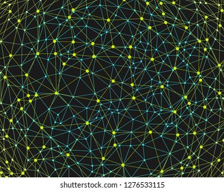 Abstract science or technology background. Graphic design. Network illustration. 3D grid surface.