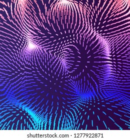 Abstract science or technology background. Graphic design. Network illustration with particle. 3D grid surface. 
