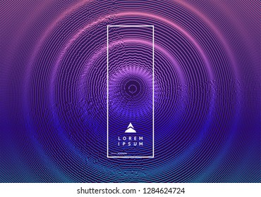 Abstract science or technology background. Graphic design. Network illustration with particle. 3D grid surface. 