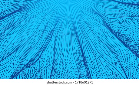 Abstract science or technology background. Graphic design. Network illustration with particle. 3D grid surface. 