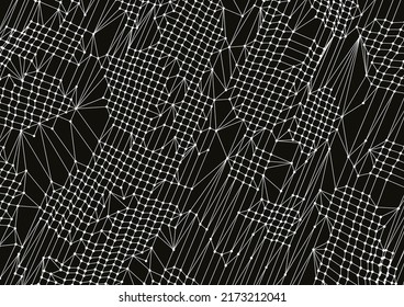 Resumen de antecedentes científicos o tecnológicos. Diseño gráfico. Ilustración de red. Superficie de cuadrícula 3D.