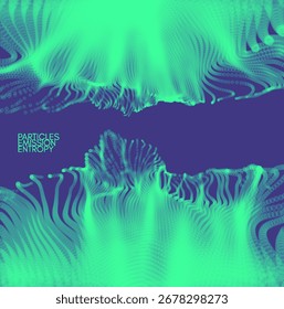 Abstract science or technology background. Graphic design. Network illustration. 3D grid surface. Illustration for brochure, poster, cover, card, presentation, flyer or banner.