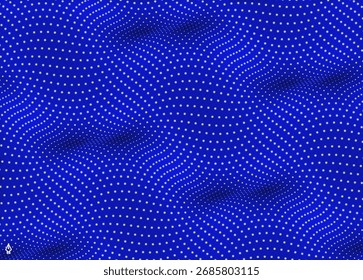 Resumo de ciência ou tecnologia. Design gráfico. Ilustração de rede com partícula. superfície da grade 3D. 