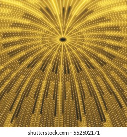 Abstract Science or Technology Background. Graphic Design. Network Illustration with Particle. 3D Grid Surface. Cyberspace Grid 