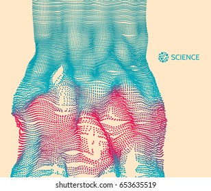 Abstract Science or Technology Background. Graphic Design. Motion Vector Illustration.