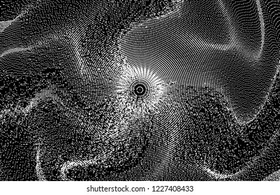 Abstract science or technology background. Network illustration with particle. 3D grid surface. 