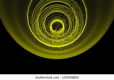 Abstract science or technology background. Network illustration with particle. 3D grid surface. 