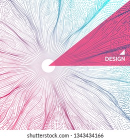 Abstract science or technology background. Network illustration with particle. 3D grid surface.  