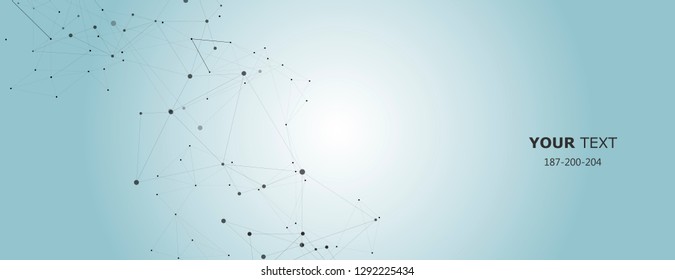 Abstract science and technology design. Banner with text and pattern.