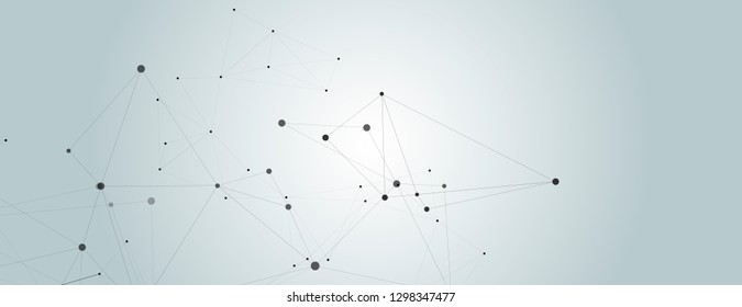 Abstract science and technology design. Banner with text and pattern.