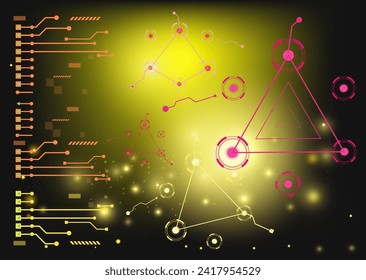 Resumen de diseño gráfico de ciencia y tecnología, concepto de tecnología