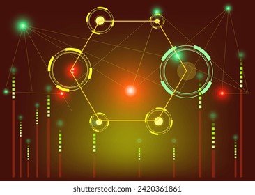 Abstraktes wissenschaftliches und technologisches Grafikdesign, Technologiekonzept