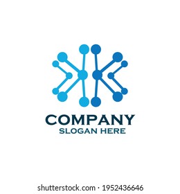 abstract science technology logo vector