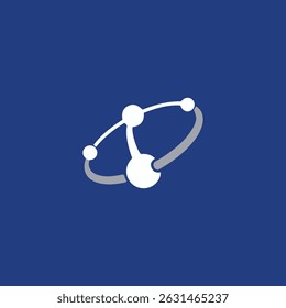 Abstract Science, Technology, Network, and Tech Orbit Logo, Atom Inspired Futuristic Vector Emblem, Atomic Structure Design for Innovation Brands