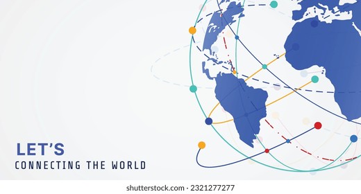 Plantilla de ciencia abstracta. Líneas de tecnología y puntos de fondo de conexión.	