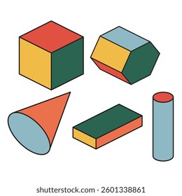 Abstract Science UI Tech Bold Pattern Retro Elements