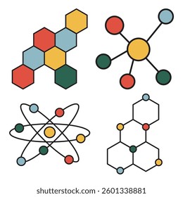 Abstract Science UI Tech Bold Pattern Retro Elements