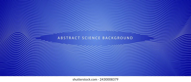 Abstract science vector background illustration. Magnetic electric waves. Technology design concept. Chemistry graphic particles. Big data template.