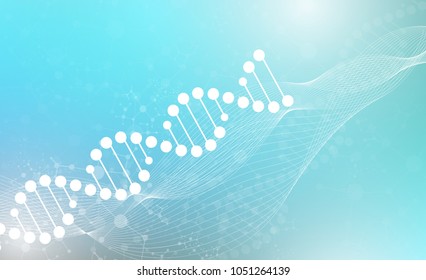 Abstract science wallpaper concept with a DNA molecules.vector illustration.