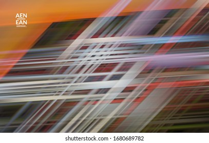 Abstract science wallpaper with glowing rays light effect. Template design for internet speed communication data computing technology. Futuristic texture of trails blurred energy motion.