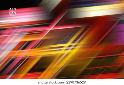 Abstract science wallpaper with glowing rays light effect. Template design for internet speed communication data computing technology. Futuristic texture of trails blurred energy motion.