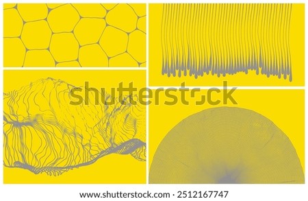 Abstract scientific background with cells or cell membranes. The effect of fluid droplets of liquid flowing. Droplets hanging. Something is dangling. Vector for brochure, presentation, flyer or banner