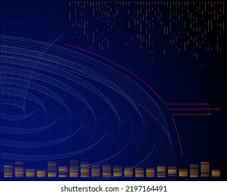 Abstract scientific background in dark blue tones