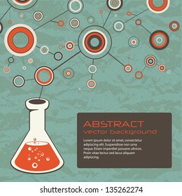 Abstract scientific background with flask