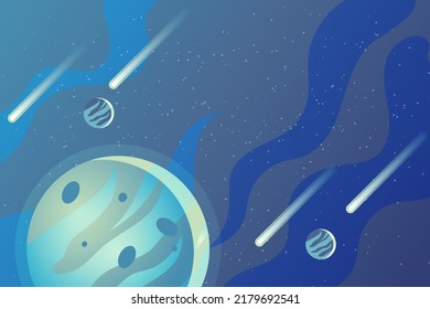 Abstract scientific blue galaxy background