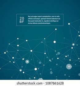 Abstract scientific connect background, genetic and chemical concept illustration.