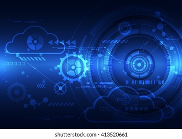 Abstract scientific future technology background, vector illustration