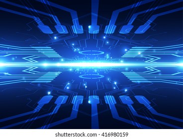 Abstract scientific future technology background, vector illustration